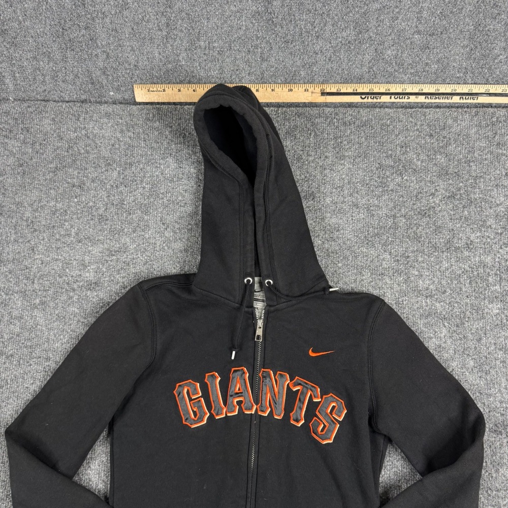 Nike Full‎ Zip Hoodie Mens Size S Black SF Giants MLB Athletic Embroidered Logo